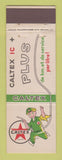 Matchbook Cover - Caltex oil gas IC+ Belgium