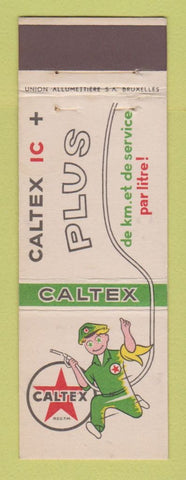 Matchbook Cover - Caltex oil gas IC+ Belgium