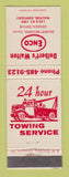 Matchbook Cover - Enco oil gas Delbert's Walton KY WEAR
