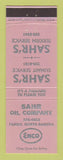 Matchbook Cover - Enco oil gas Sahr Fargo ND LAVENDER