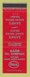 Matchbook Cover - Enco oil gas Sahr Fargo ND RED