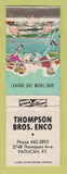 Matchbook Cover - Enco oil gas Thompson Bros Paducah KY WEAR