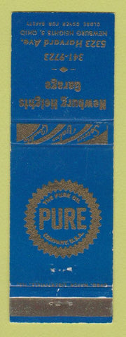 Matchbook Cover - Pure oil gas Newburg Heights Garage OH