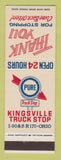 Matchbook Cover - Pure oil gas Kingsville Truck Stop OH