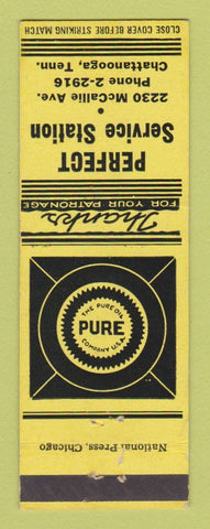 Matchbook Cover - Pure oil gas Perfect Chattanooga TN