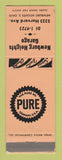 Matchbook Cover - Pure oil gas Newburg Heights Garage OH PEACH