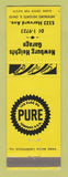 Matchbook Cover - Pure oil gas Newburg Heights Garage OH YELLOW