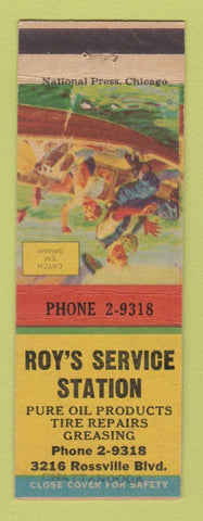 Matchbook Cover - Pure oil gas Roy's  Chattanooga TN