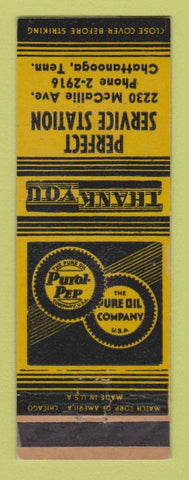 Matchbook Cover - Pure oil gas Perfect Chattanooga TN LAMINATED
