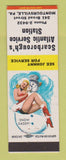 Matchbook Cover - Atlantic oil gas Scarborough's Montoursville PA pinup