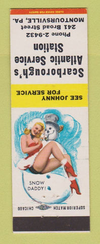 Matchbook Cover - Atlantic oil gas Scarborough's Montoursville PA pinup