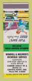 Matchbook Cover - Richfield oil gas Wendell & Mildred's Central Point OR