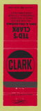 Matchbook Cover - Clark oil gas Ted's