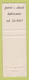 Matchbook Cover - Sonap oil gas South Africa pump