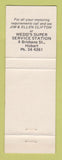Matchbook Cover - Wedd's oil gas Hobart Australia Bankcard