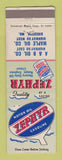 Matchbook Cover - Zephyr oil gas A&B Sikeston MO