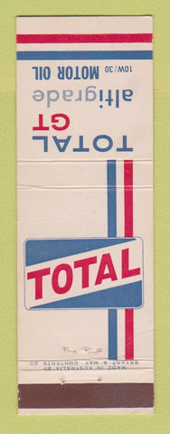 Matchbook Cover - Total oil gas Australia 10w/30