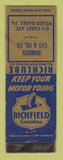Matchbook Cover - Richfield oil gas Domoco Wilkes Barre PA WEAR #3 LAMINATED