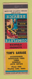 Matchbook Cover - Richfield oil gas Tom's Garage Hayden Lake ID