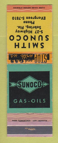 Matchbook Cover - Sunoco oil gas Smith Sebring FL WEAR