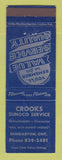Matchbook Cover - Sunoco oil gas Crook's Dunbarton ON