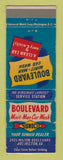 Matchbook Cover - Sunoco oil gas Boulevard Car Wash Arlington VA WORN LAMINATED