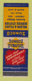 Matchbook Cover - Sunoco oil gas Wilson & Filgas Greenville MI LAMINATED