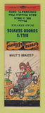 Matchbook Cover - Sunoco oil gas Bill's Cincinnati OH hillbilly LAMINATED