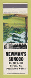 Matchbook Cover - Sunoco oil gas Newman's Tyrone PA