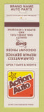 Matchbook Cover - Sunoco oil gas Action Auto CHAIN?