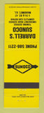 Matchbook Cover - Sunoco oil gas Darrell's Mahomet IL