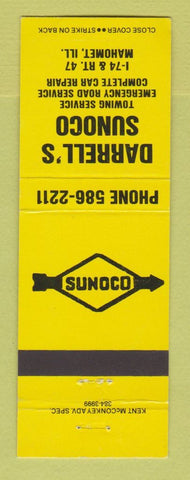 Matchbook Cover - Sunoco oil gas Darrell's Mahomet IL