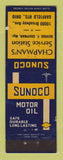 Matchbook Cover - Sunoco oil gas Chapman's Garfield Heights OH WEAR LAMINATED