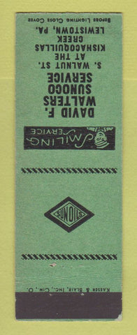 Matchbook Cover - Sunoco oil gas David Walters Lewistown PA