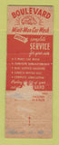 Matchbook Cover - Sunoco oil gas Boulevard Car Wash Arlington VA WORN