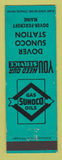 Matchbook Cover - Sunoco oil gas Dover Foxcroft ME