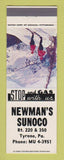 Matchbook Cover - Sunoco oil gas Newman's Tyrone PA