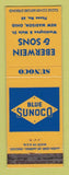 Matchbook Cover - Sunoco oil gas Eberwein New Madison OH WEAR LAMINATED