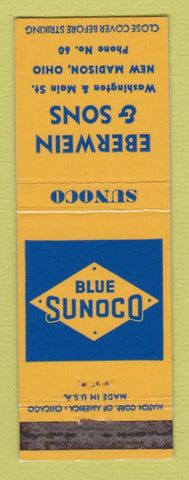 Matchbook Cover - Sunoco oil gas Eberwein New Madison OH WEAR LAMINATED