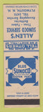Matchbook Cover - Sunoco oil gas Allen's Plymouth NH
