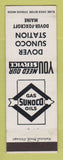 Matchbook Cover - Sunoco oil gas Dover Foxcroft ME