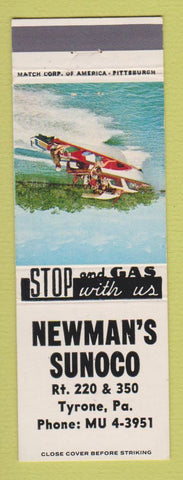 Matchbook Cover - Sunoco oil gas Newman's Tyrone PA