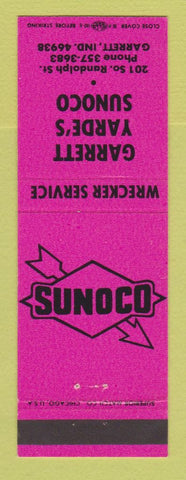 Matchbook Cover - Sunoco oil gas Garrett Yarde's Garrett IN