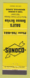 Matchbook Cover - Sunoco oil gas Dale's Bensenville IL