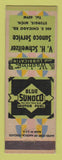 Matchbook Cover - Sunoco oil gas VH Schweitzer Sturgis MI LAMINATED