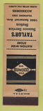 Matchbook Cover - Sunoco oil gas Taylor's US Tires LAMINATED