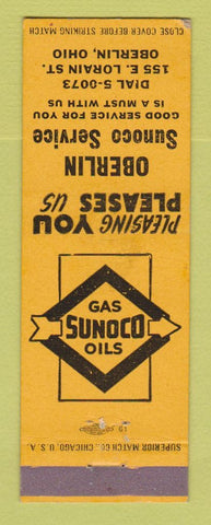 Matchbook Cover - Sunoco oil gas Oberlin OH