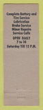 Matchbook Cover - Sunoco oil gas Oberlin OH