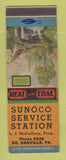 Matchbook Cover - Sunoco oil gas LJ McCaffery South Danville PA