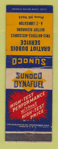 Matchbook Cover - Sunoco oil gas Gratiot Dubois WEAR LAMINATED